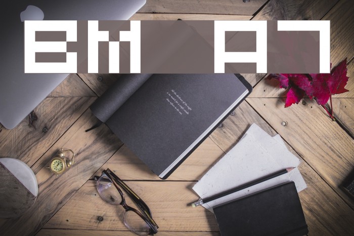 BM plain A7 Font examples