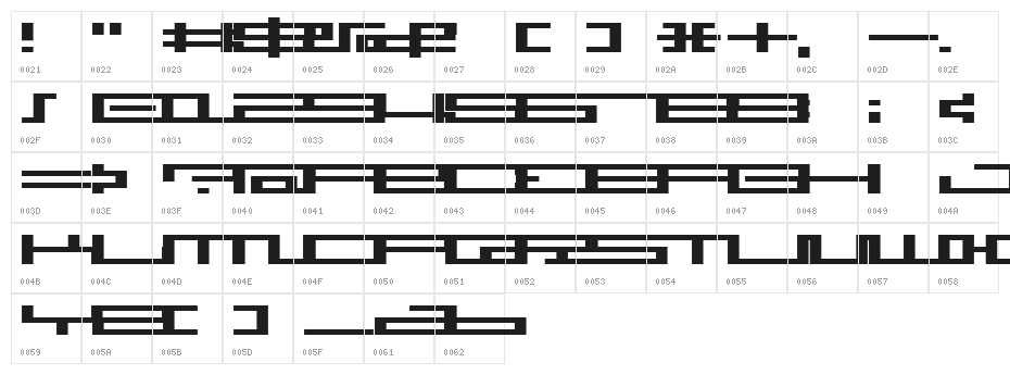 BM press A7 Character Map