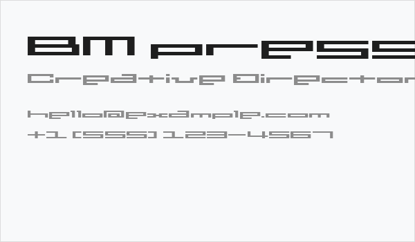 BM press A7 Business Card