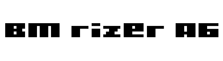 BM rizer A6 Font