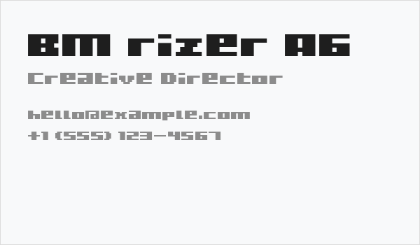 BM rizer A6 Business Card