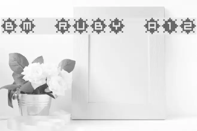 BM ruby A12 Font examples