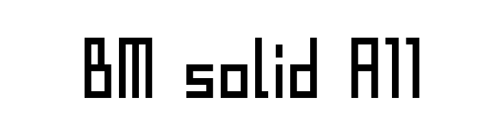 BM solid A11  font caratteri gratis