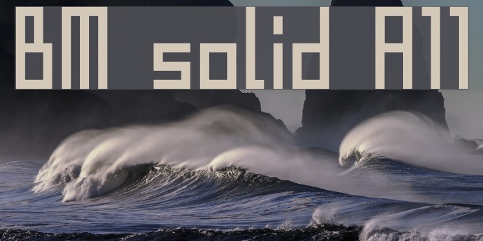 BM solid A11 Font examples