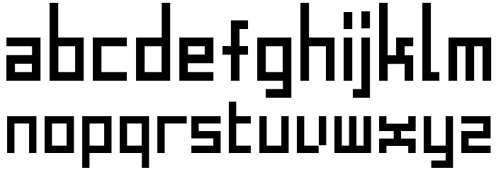 BM solid A11 Font LOWERCASE
