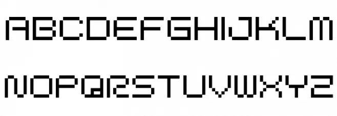 BM space A9 Font UPPERCASE