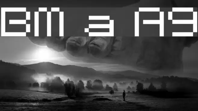 BM space A9 Font examples