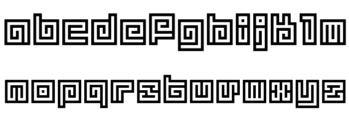 BM spiral A13 Font LOWERCASE