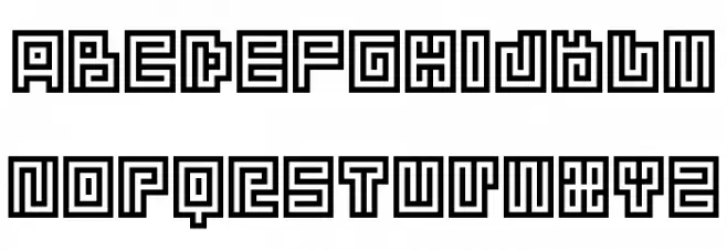 BM spiral Cap Cyr Schriftart Groß