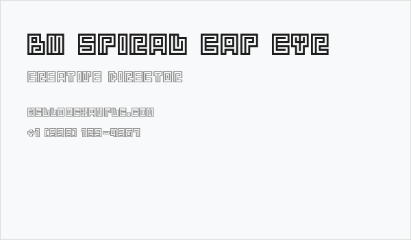 BM spiral Cap Cyr Business Card