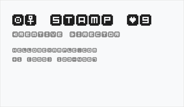 BM stamp A9 Business Card