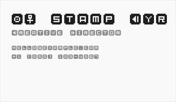 BM stamp Cyr Normal Business Card