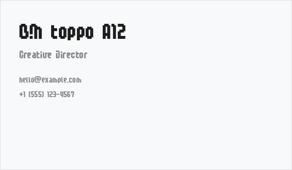 BM toppo A12 Business Card