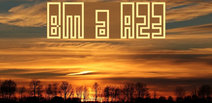 BM utopia A23 Font examples