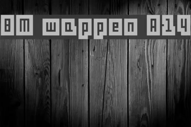 BM wappen A14 Font examples