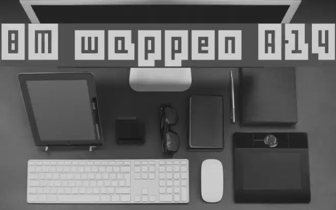 BM wappen A14 Font examples