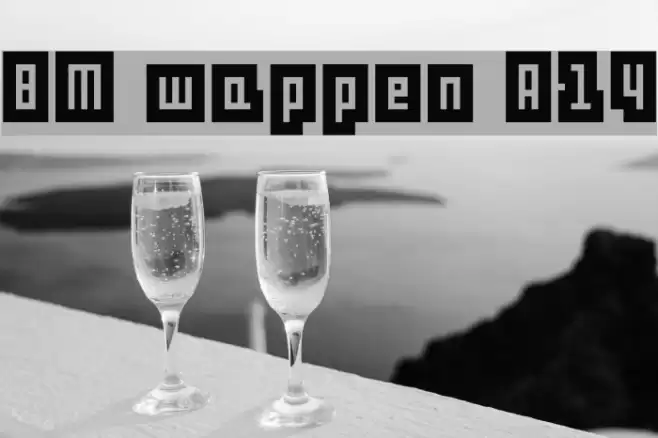 BM wappen A14 Font examples