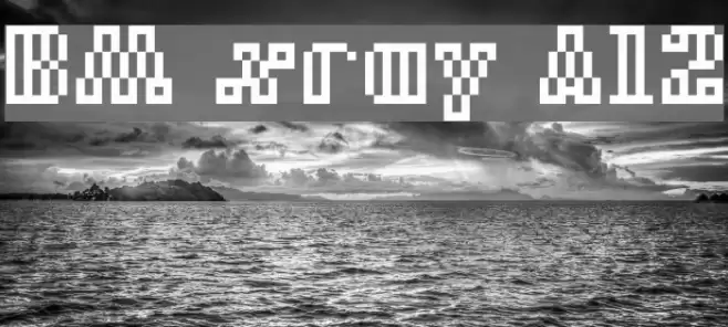 BM xray A12 Font examples