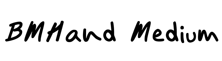 BMHand Medium  Frei Schriftart Herunterladen