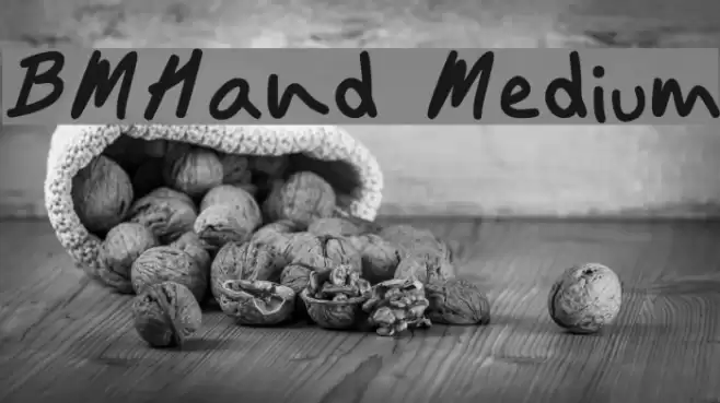 BMHand Medium Font examples