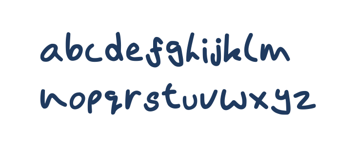 BMHand Medium Lowercase