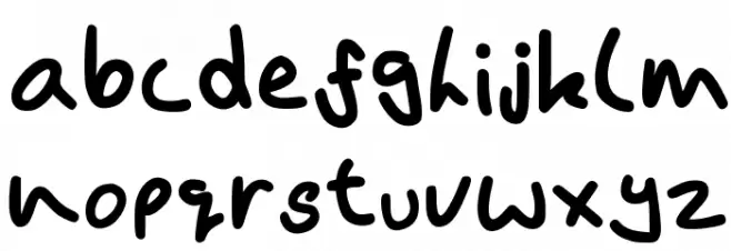 BMHand Medium Font LOWERCASE