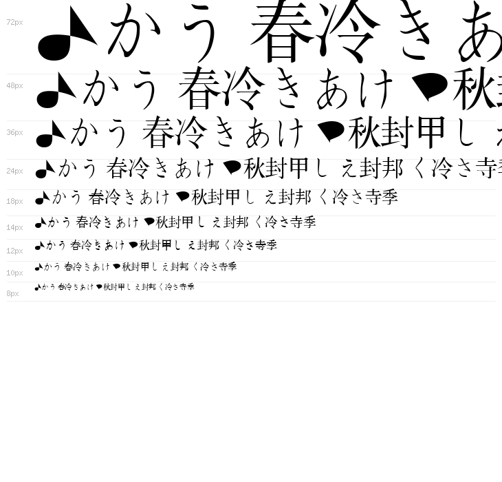 BMUGAsianFont Waterfall