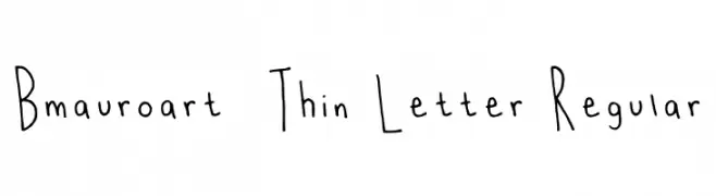 Bmauroart _ Thin Letter Regular Font