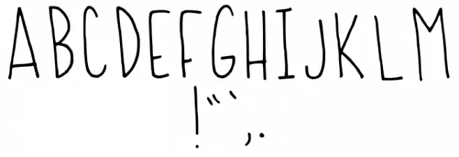 Bmauroart _ Thin Letter Regular Font OTHER CHARS