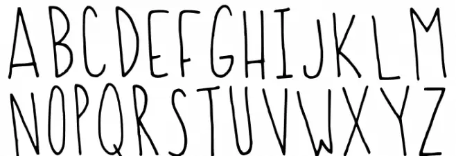 Bmauroart _ Thin Letter Regular Font UPPERCASE