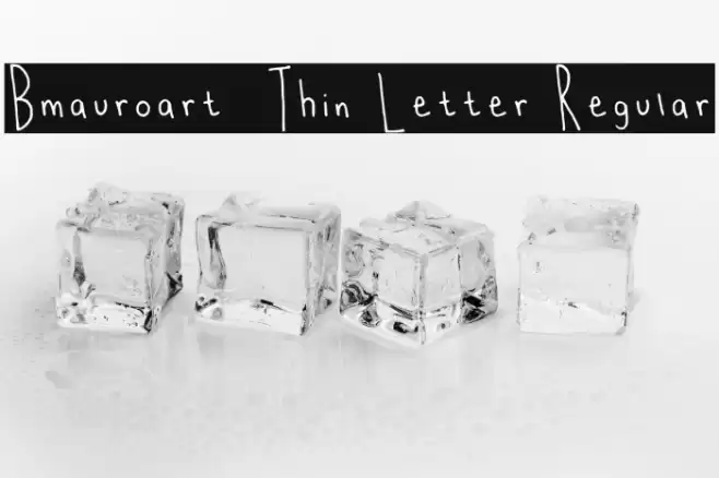Bmauroart _ Thin Letter Regular Font examples