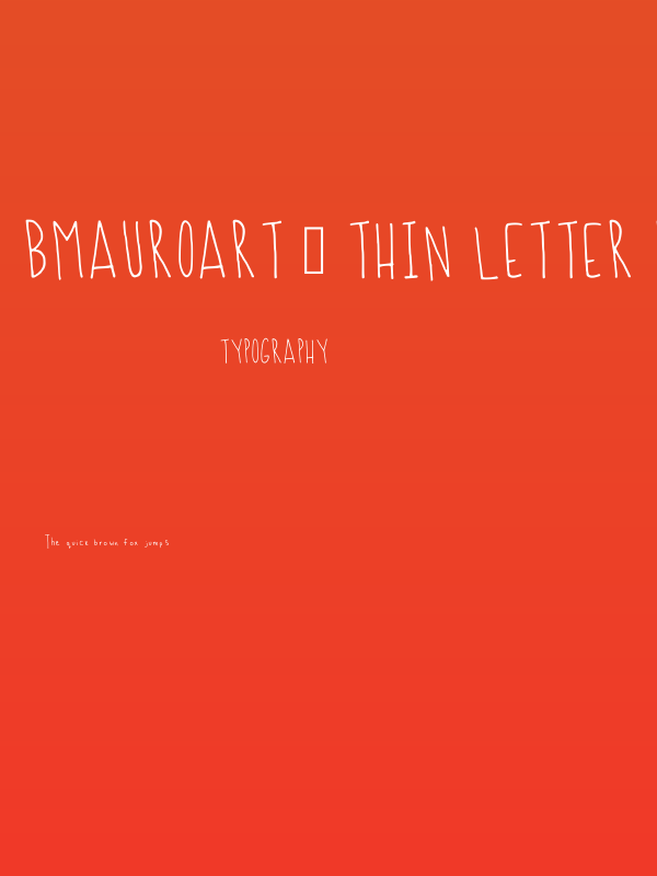 Bmauroart _ Thin Letter Regular Poster