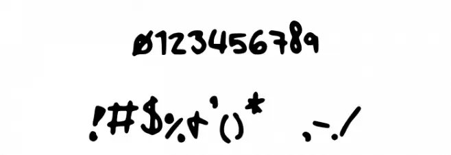 Bmerva Font Alte caractere