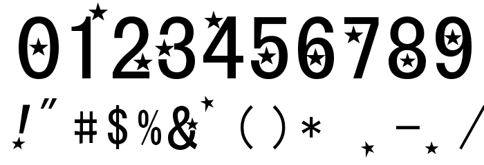 bm kirakira Font OTHER CHARS