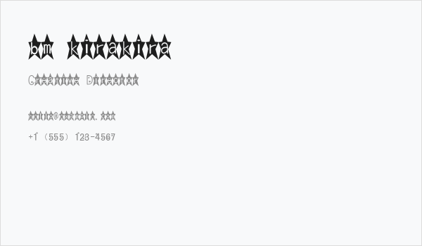 bm kirakira Business Card