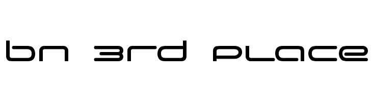 BN 3rd Place  font caratteri gratis