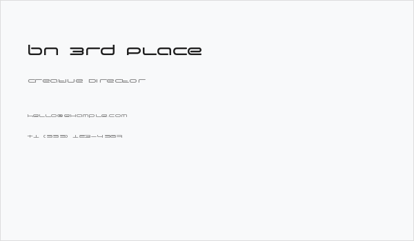 BN 3rd Place Business Card