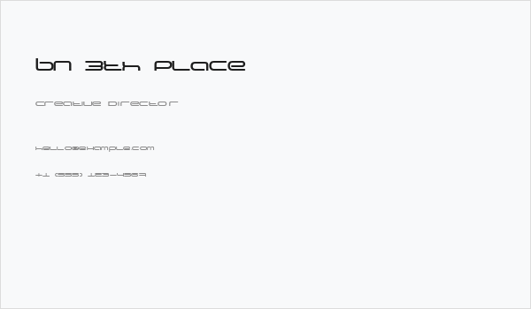 BN 3th Place Business Card