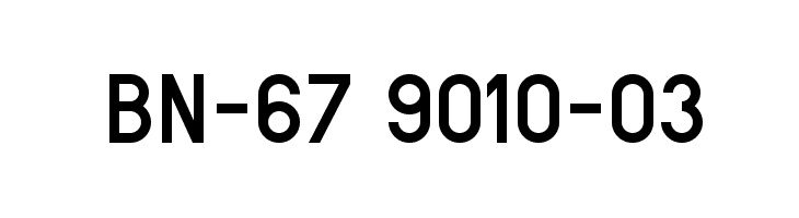 BN-67 9010-03 Font