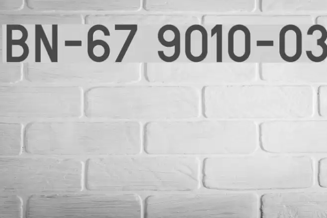 BN-67 9010-03 Font examples