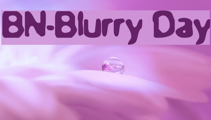 BN-Blurry Day Font examples