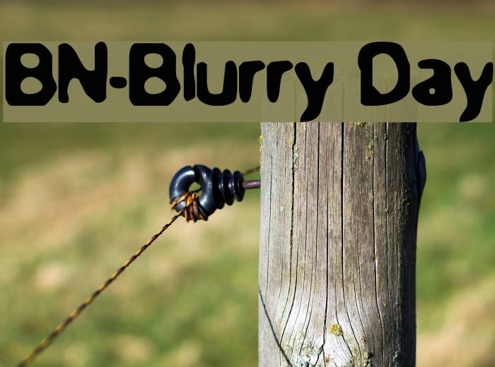 BN-Blurry Day Font examples