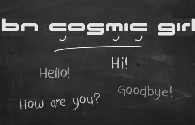 BN Cosmic Girl フォント examples