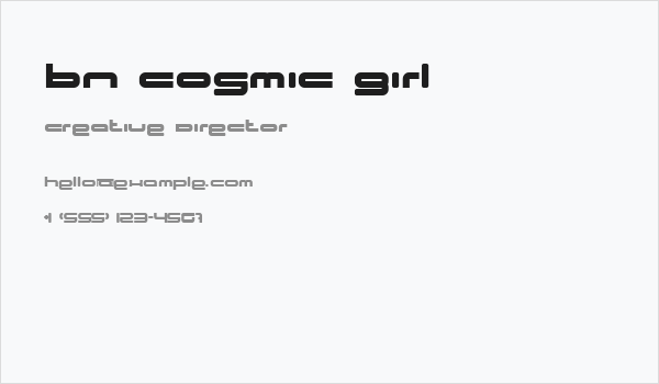 BN Cosmic Girl Business Card