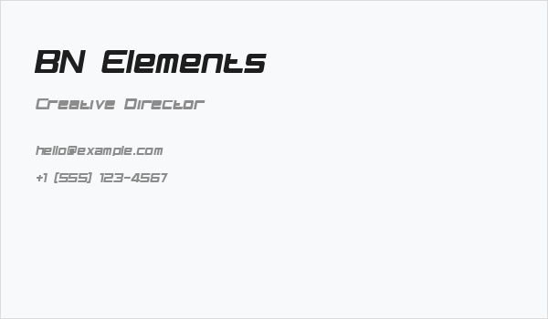 BN Elements Business Card