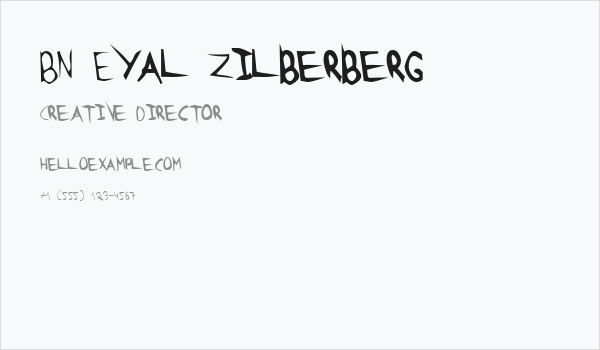 BN Eyal Zilberberg Business Card