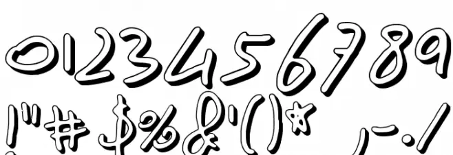 BN FontBoy 3D Font OTHER CHARS