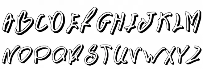 BN FontBoy 3D 字体 大写