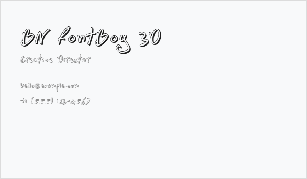 BN FontBoy 3D Business Card