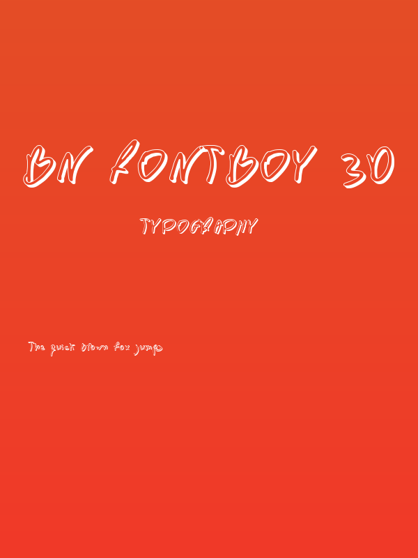 BN FontBoy 3D Poster